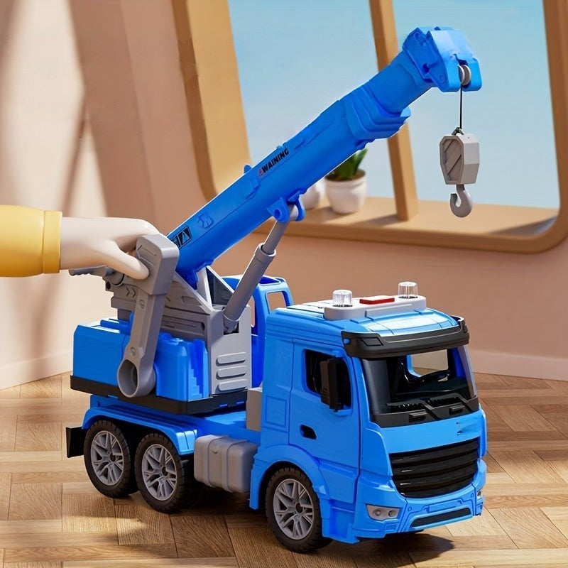 Construction Crane Truck Toy – Interactive Lights, Sounds & Movable Crane Arm