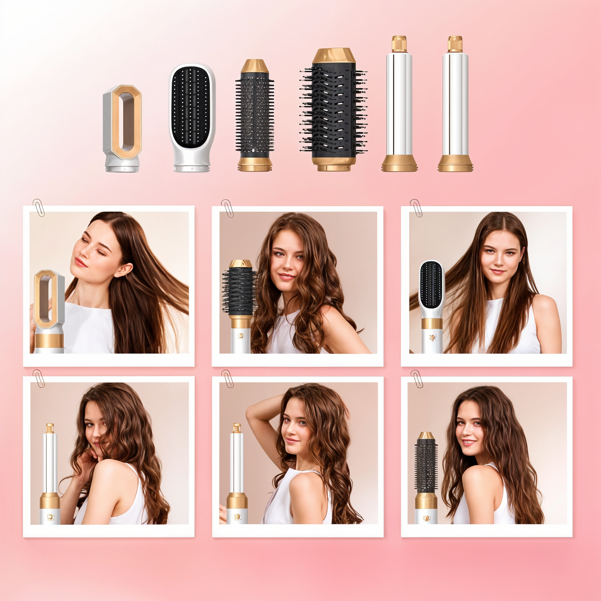 5-in-1 Hair Dryer with Interchangeable Styling Attachments – Versatile Drying and Styling Tool for Everyday Home Use