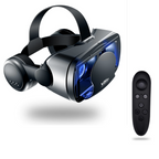 Smart VR Headset with Integrated Headphones – Adjustable Lenses, Wide Field of View & Universal Phone Compatibility | Immersive 3D Experience for iPhone & Android