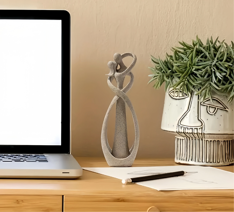 Eternal Embrace – Abstract Figurine of Timeless Love | Modern Home Décor & Unique Gift