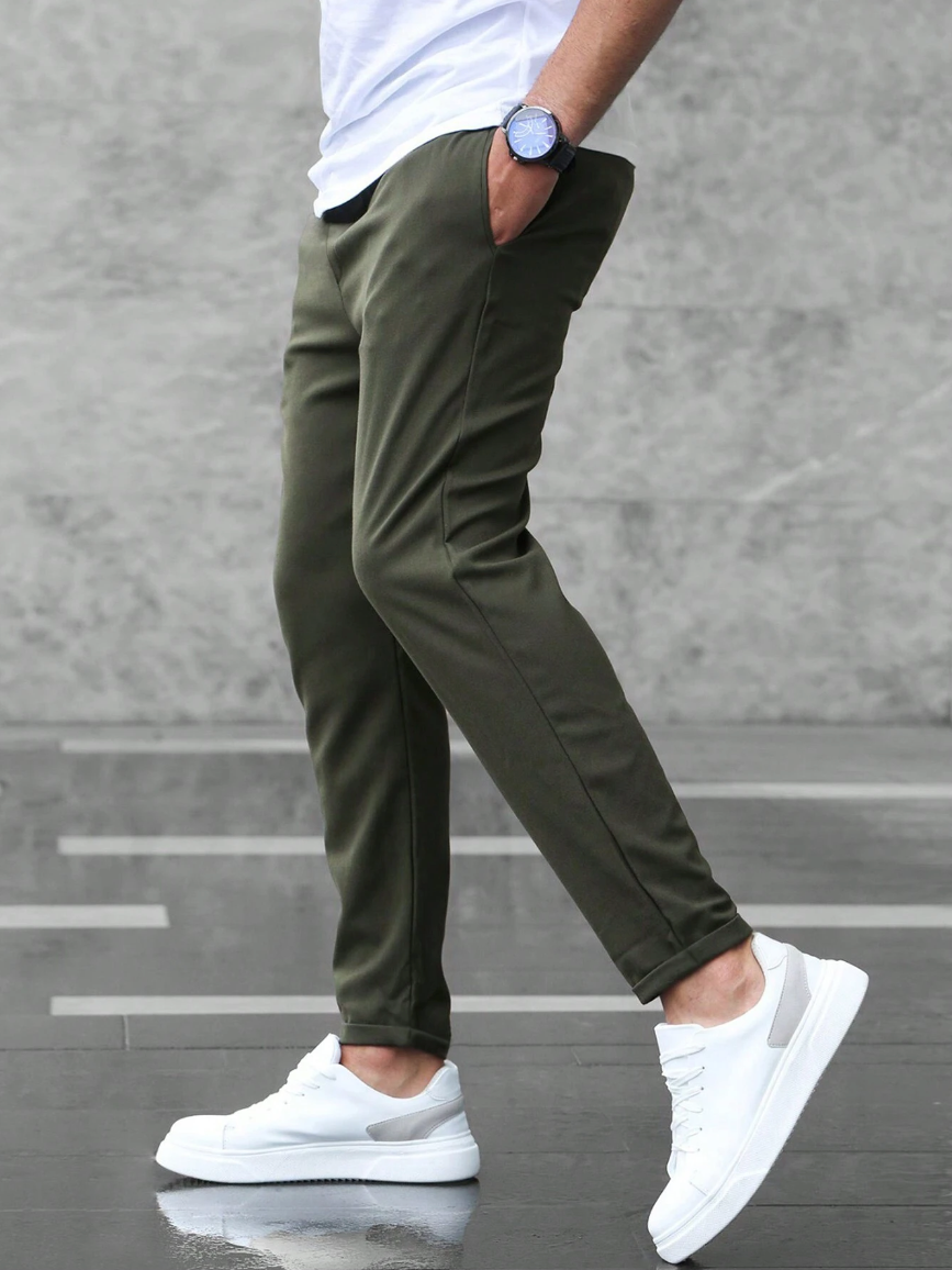 Men’s Stretch Trousers for Everyday Wear – Comfortable Slim-Fit Pants for Work, Casual Outfits and Modern Style