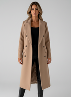 Women's Elegant Long Double-Breasted Coat