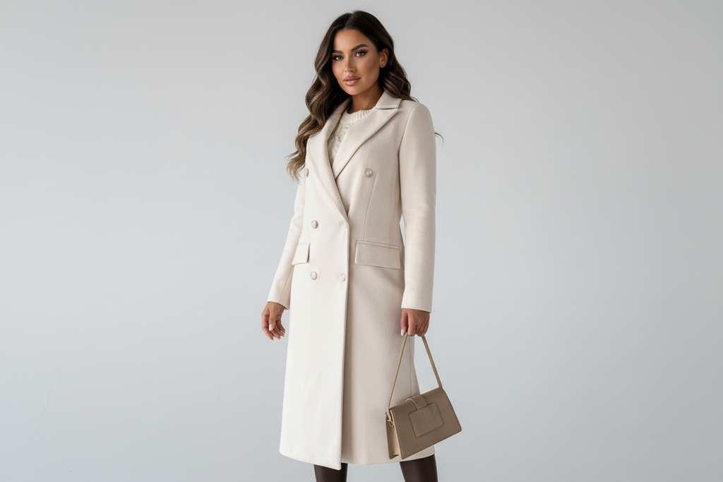 Women's Elegant Long Double-Breasted Coat