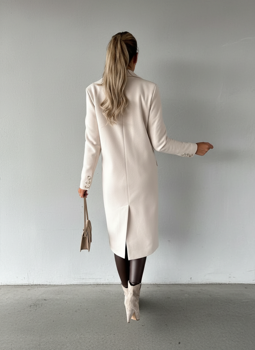 Women's Elegant Long Double-Breasted Coat