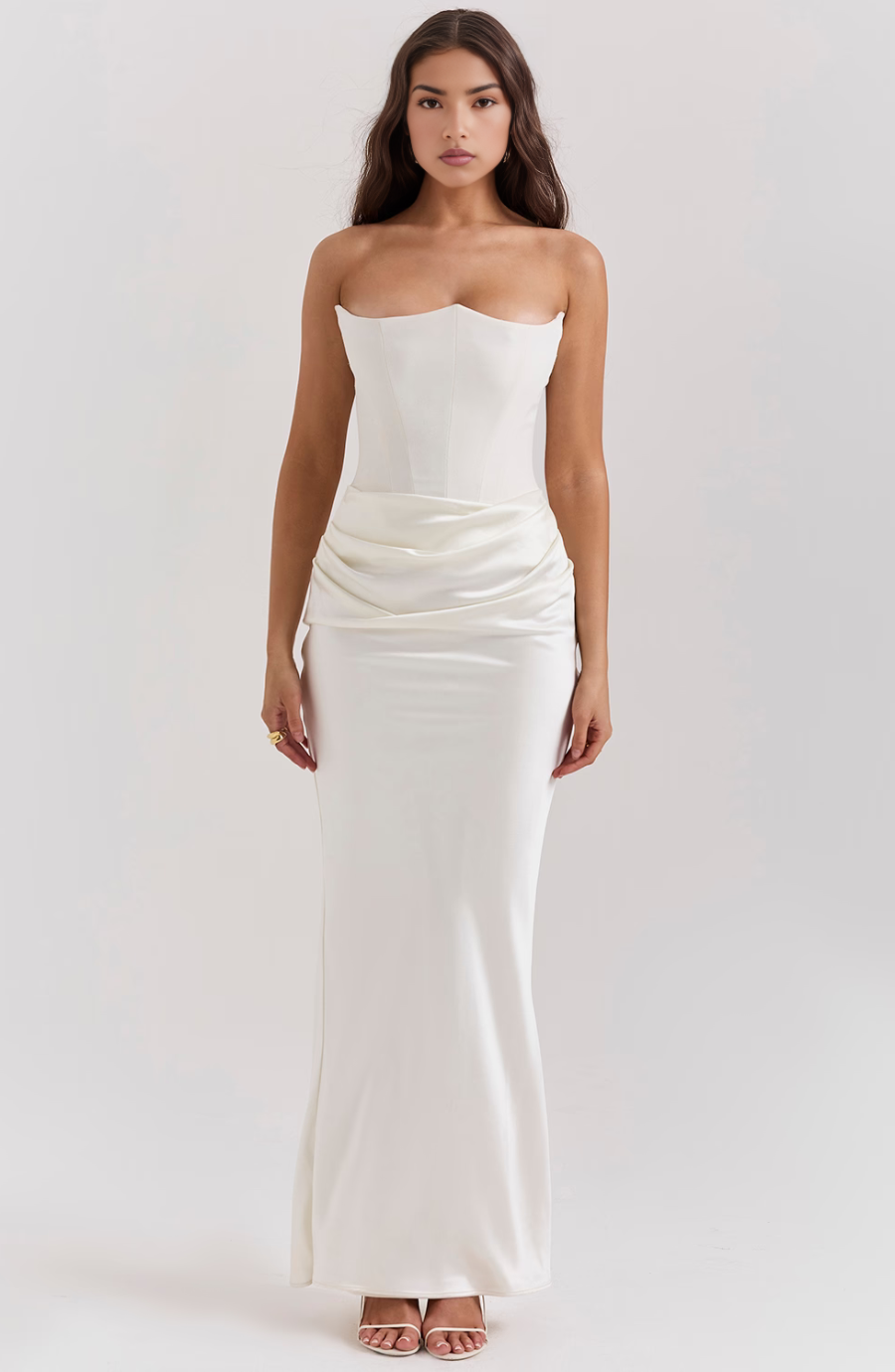 Strapless Corset Maxi Dress – Sculpted Silhouette with Elegant, Timeless Design