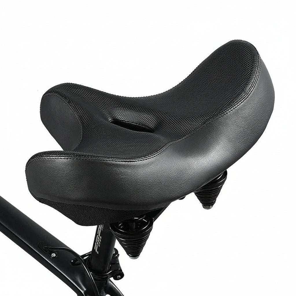 Ergonomic Ultra-Comfort Bike Saddle – Breathable Airflow Padding & Pressure-Relief Design | Fits MTB & Road Bikes