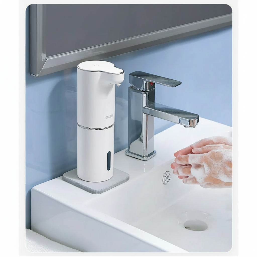Automatic Foaming Soap Dispenser – Touchless Sensor Operation, 300ml Capacity, Rechargeable & Waterproof | Hygienic Contactless Hand Washing