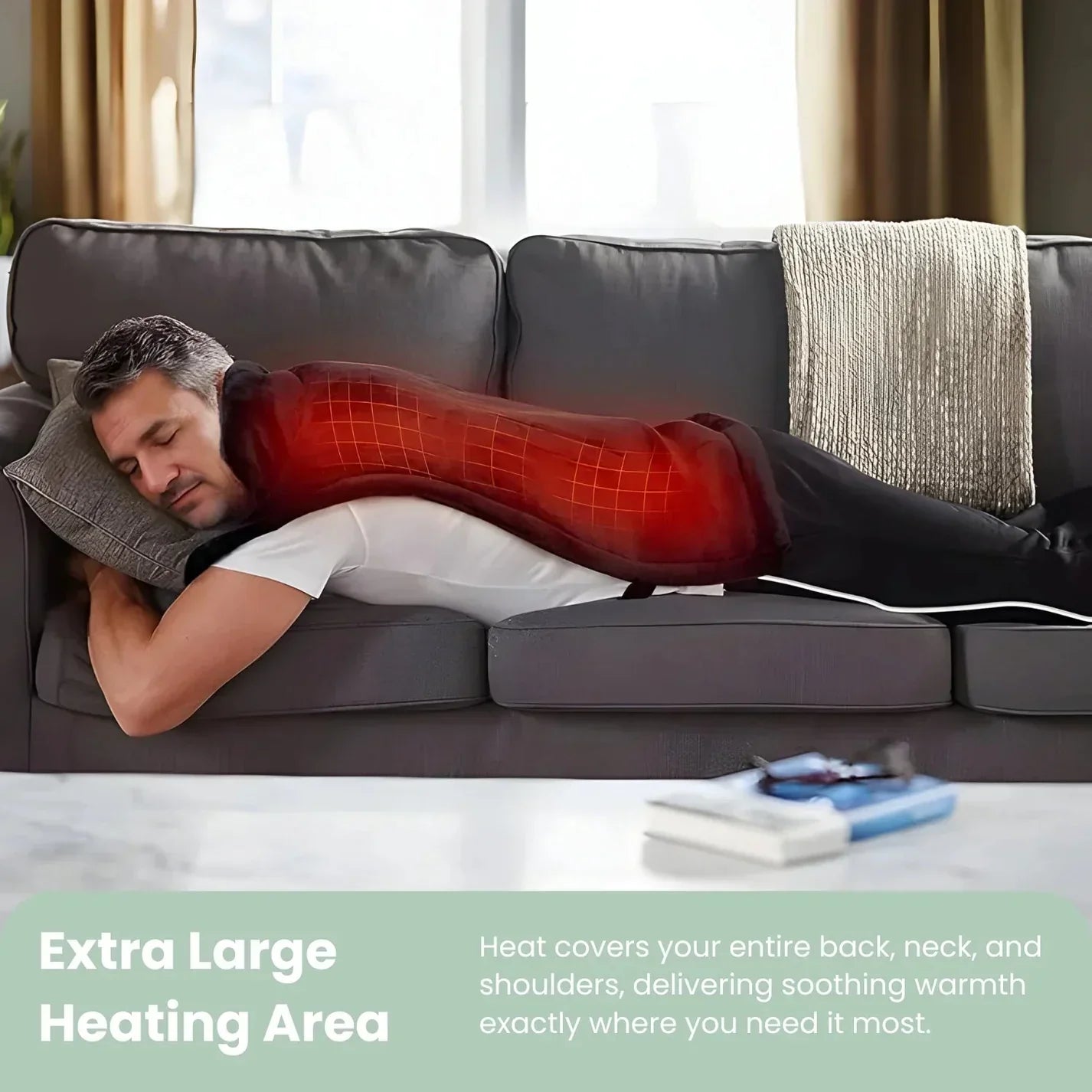 Back Heating Pad for Relaxation and Daily Comfort – Warm Support Cushion for Home Use and Stress Relief