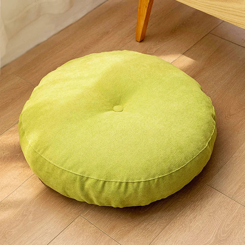 Round Meditation and Yoga Cushion for Floor Seating – Comfortable Support Pillow for Mindfulness, Stretching and Relaxation