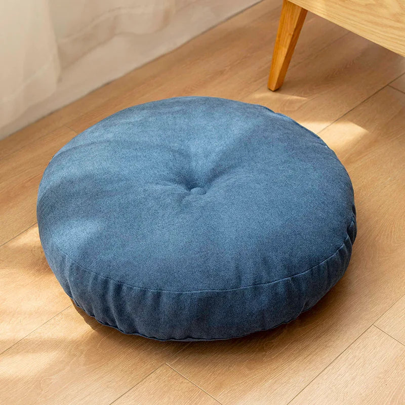 Round Meditation and Yoga Cushion for Floor Seating – Comfortable Support Pillow for Mindfulness, Stretching and Relaxation