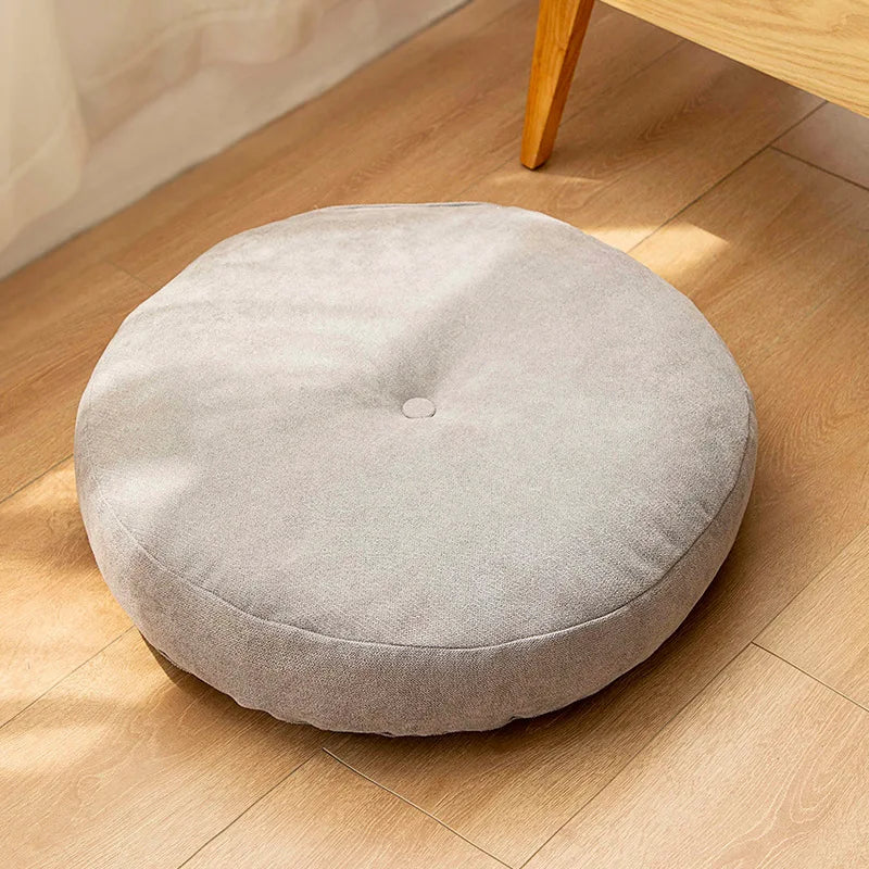 Round Meditation and Yoga Cushion for Floor Seating – Comfortable Support Pillow for Mindfulness, Stretching and Relaxation