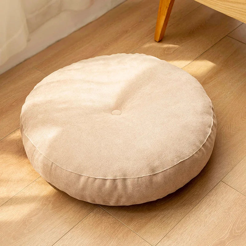 Round Meditation and Yoga Cushion for Floor Seating – Comfortable Support Pillow for Mindfulness, Stretching and Relaxation