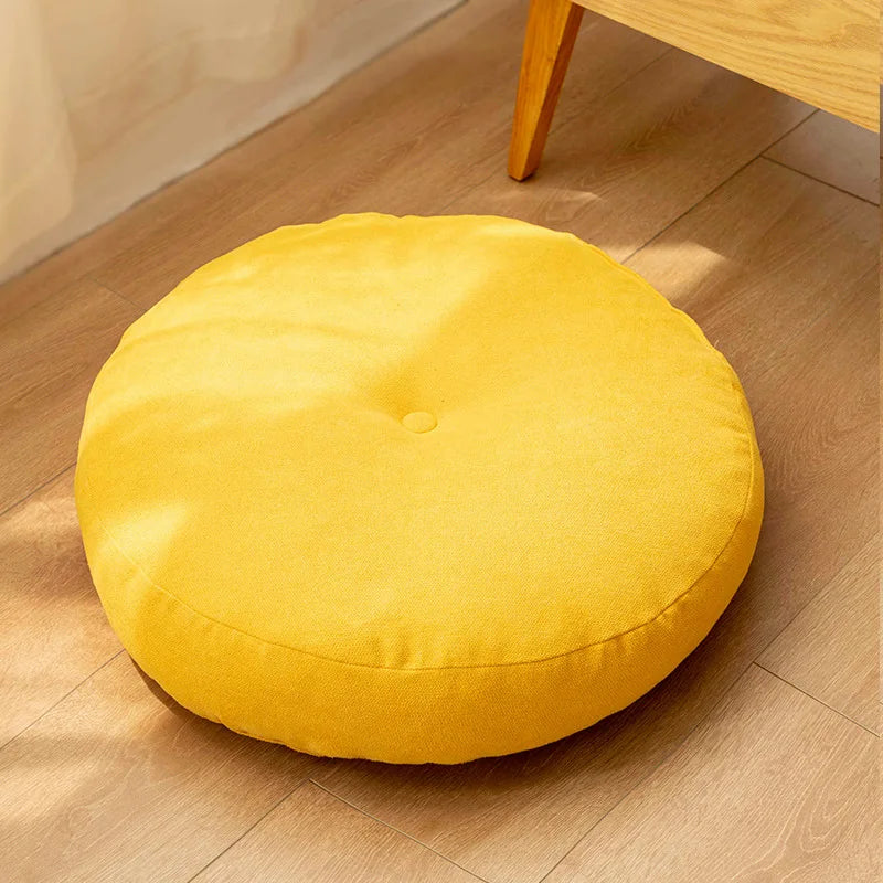 Round Meditation and Yoga Cushion for Floor Seating – Comfortable Support Pillow for Mindfulness, Stretching and Relaxation