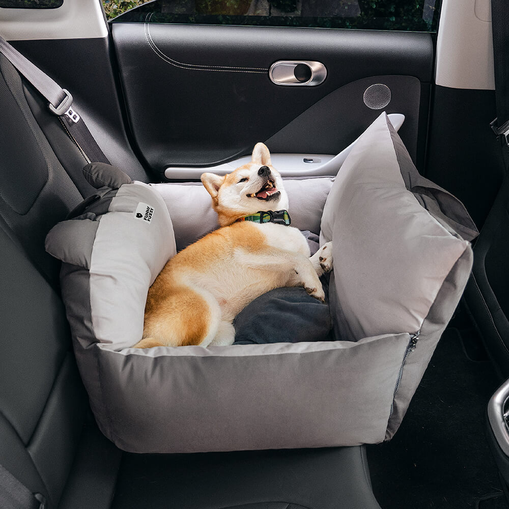 Dog Car Bed for Safe Travel – Comfortable Pet Car Seat for Back Seat Rides and Everyday Trips