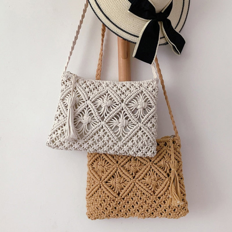 Mira Solis. – Woven Summer Shoulder Bag