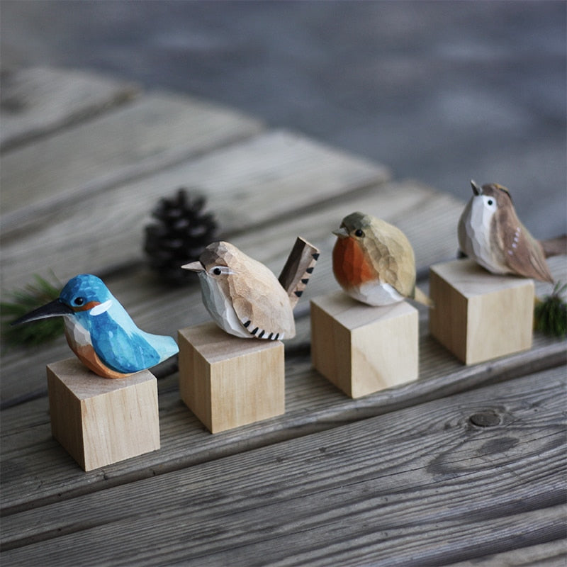 Artisan Crafted Wooden Birds - AuriBirds