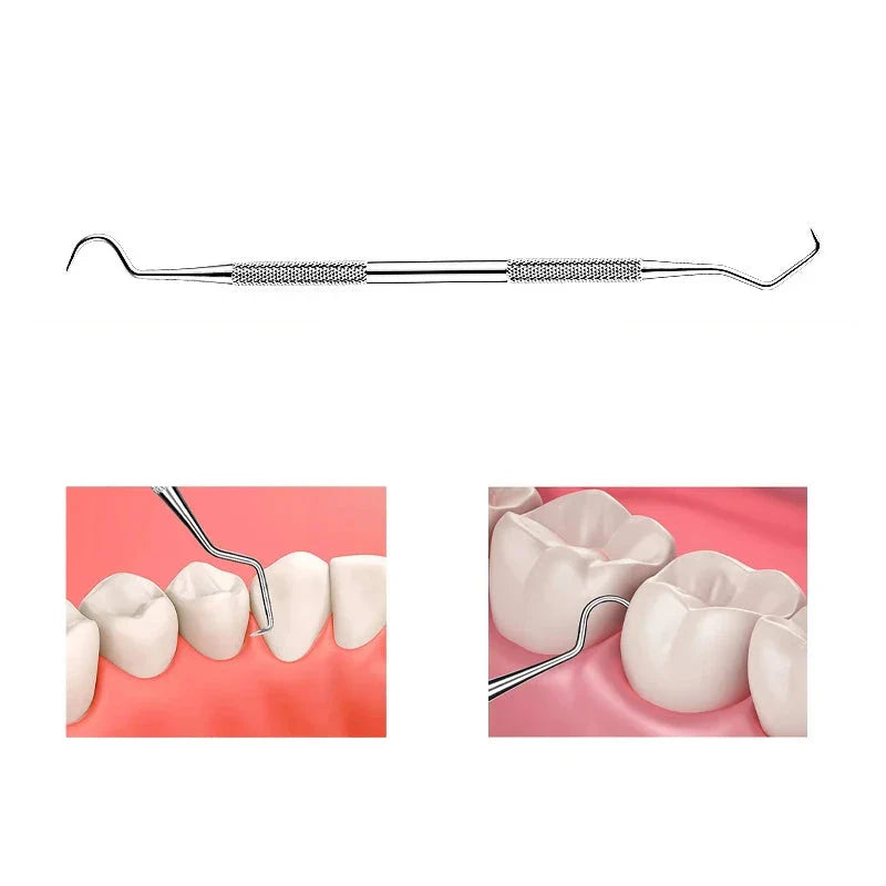 Stainless Steel Dental Explorer and Scraper for Oral Care – Precision Tool for Plaque Removal and Daily Dental Hygiene