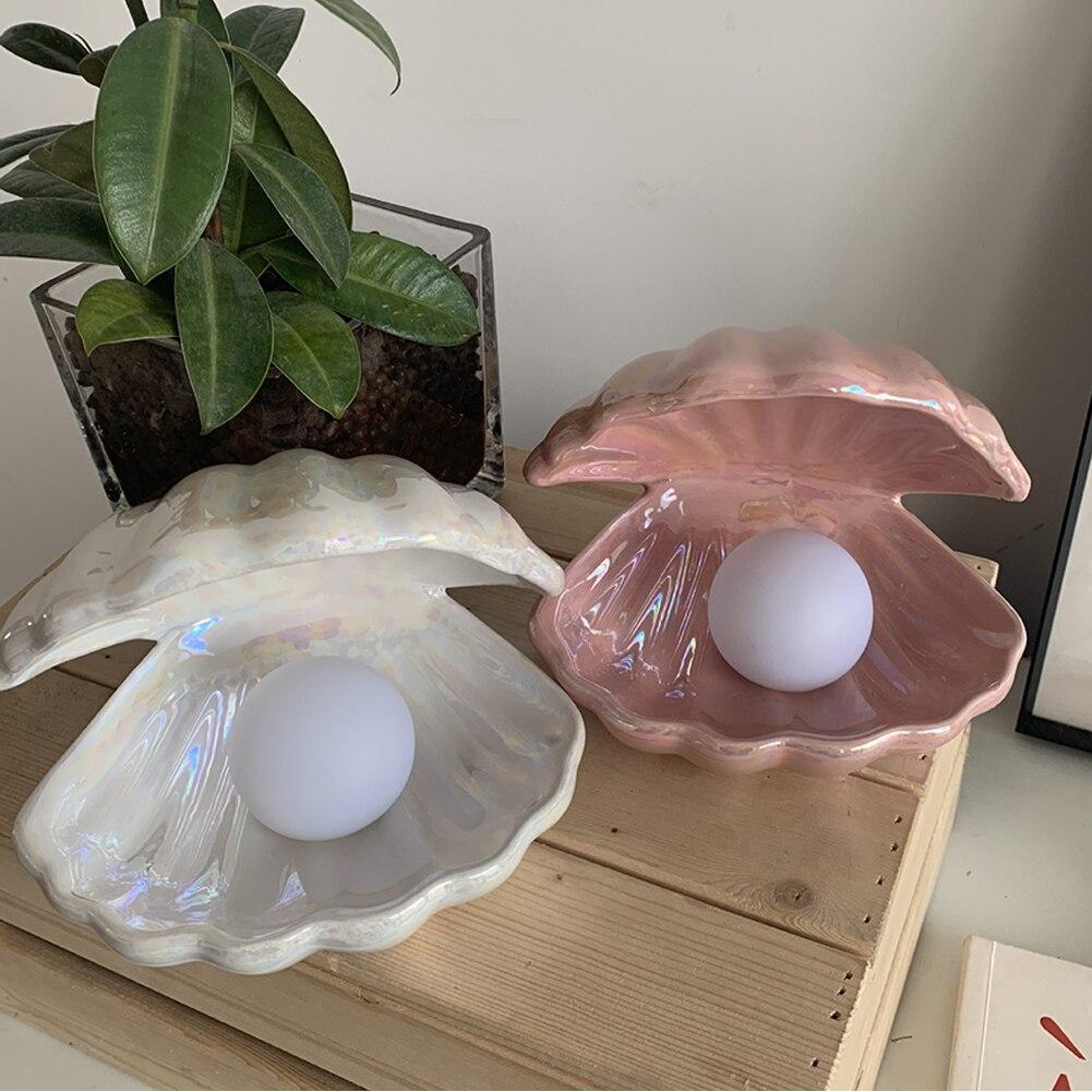 Pearl Shell Table Lamp for Soft Ambient Lighting – Elegant Decorative Lamp for Bedroom and Living Room