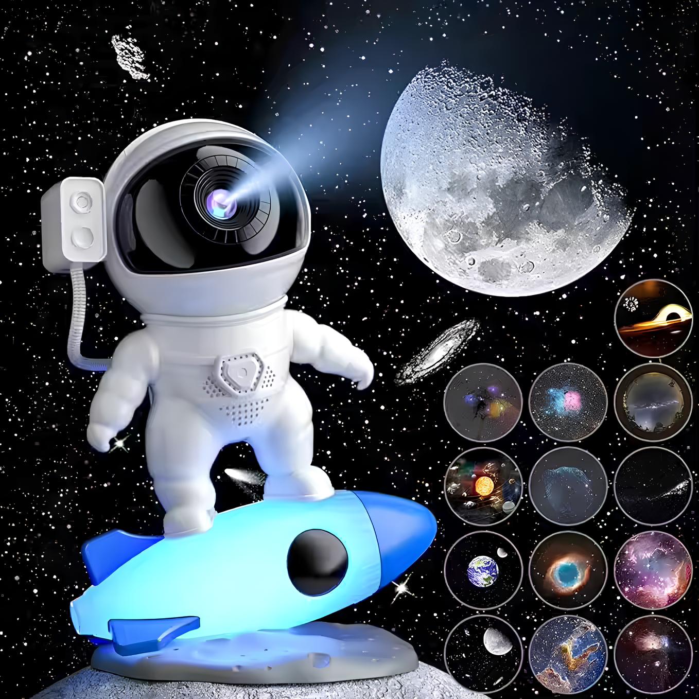 Astronaut Projection Lamp for Bedroom Decor – LED Galaxy Projector with Stars and Nebula Effects for Relaxing Ambience