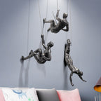 Climber Wall Art Sculpture for Modern Home Decor – Artistic Wall Decoration for Living Room, Office and Creative Interiors