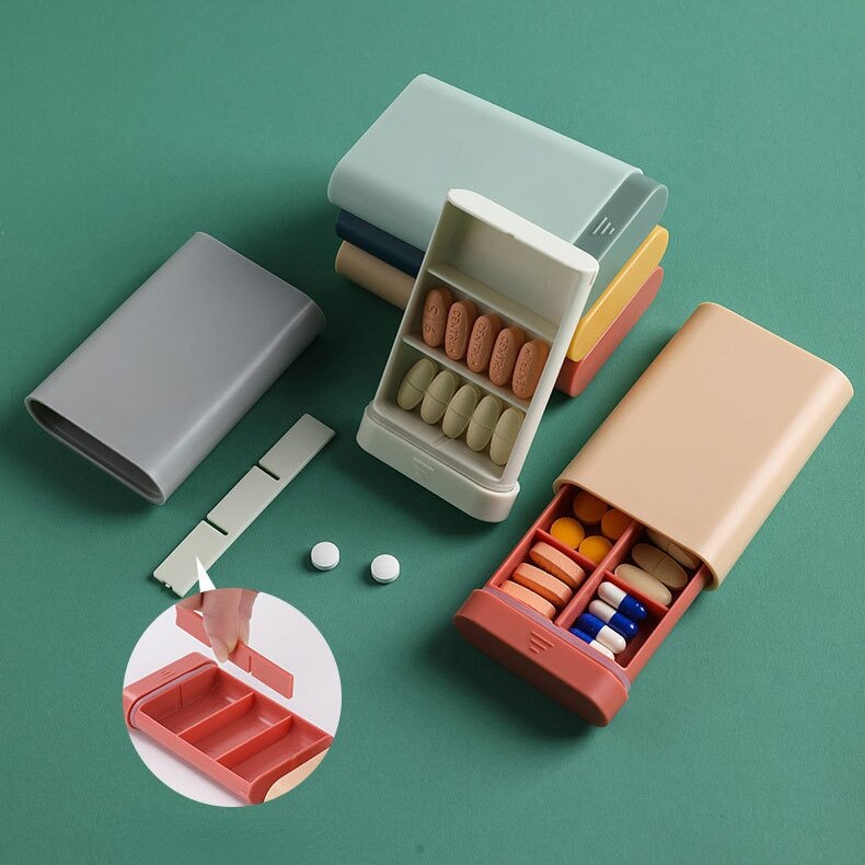 Nordic-Style Supplement Storage Box for Daily Use – Organized Pill Organizer for Home, Travel and Wellness Routines