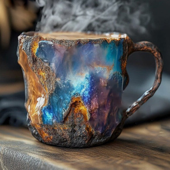 Handcrafted Insulated Mug – Unique Crystal-Inspired Design for Hot & Cold Drinks