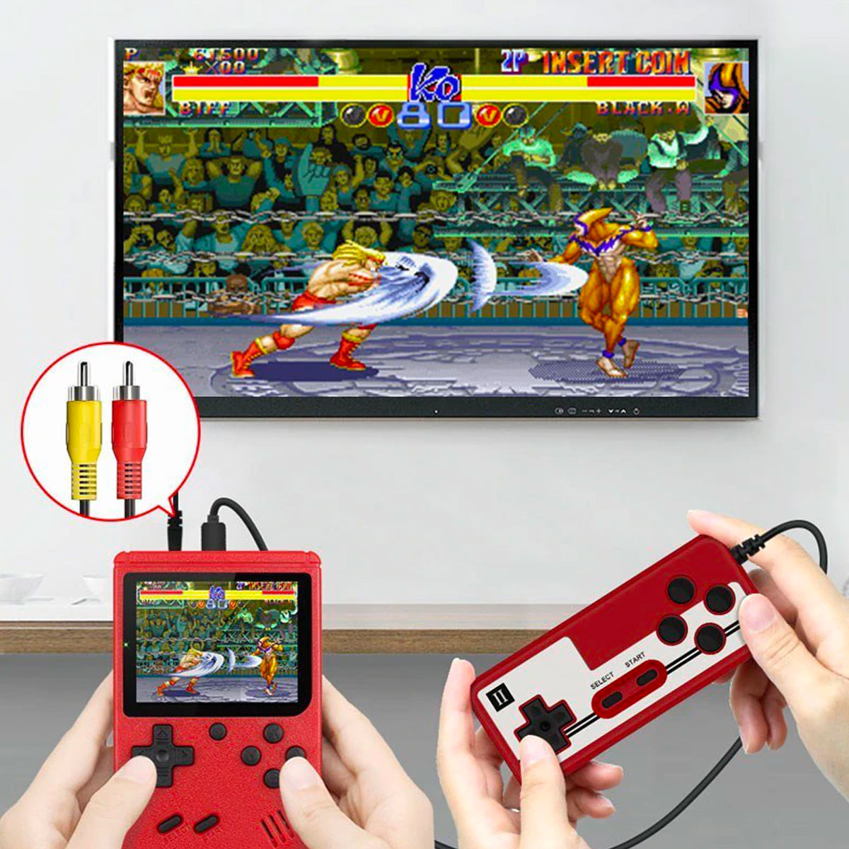 Portable Mini Retro Gaming Console – Handheld Player with 400 Classic Games for On-the-Go Fun