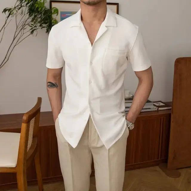Men’s Relaxed Fit Short Sleeve Summer Shirt – Classic Casual Top for Holidays, Work and Everyday Wear