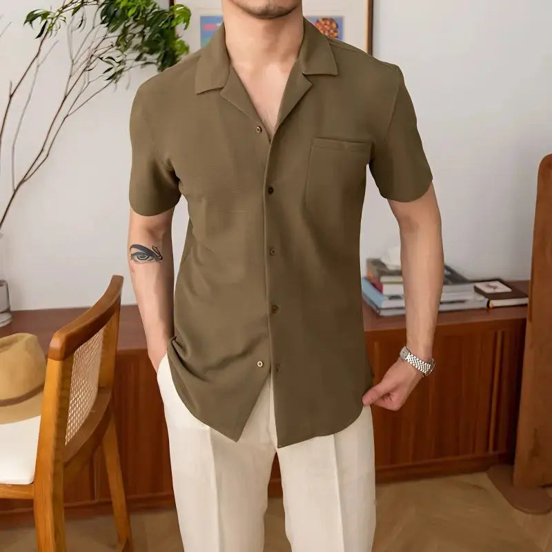 Men’s Relaxed Fit Short Sleeve Summer Shirt – Classic Casual Top for Holidays, Work and Everyday Wear