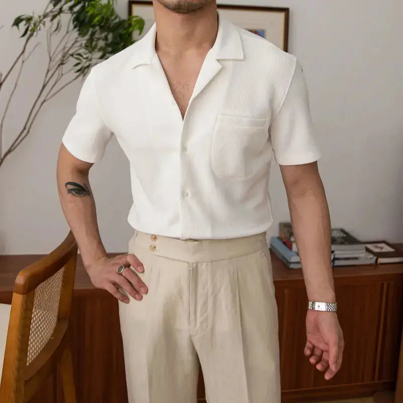 Men’s Relaxed Fit Short Sleeve Summer Shirt – Classic Casual Top for Holidays, Work and Everyday Wear