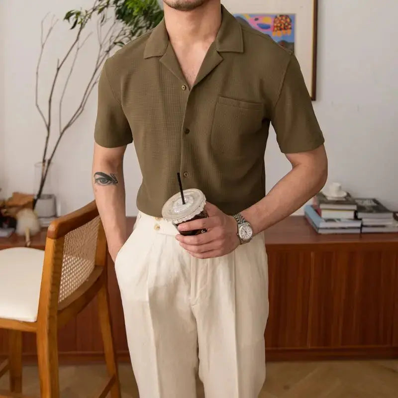 Men’s Relaxed Fit Short Sleeve Summer Shirt – Classic Casual Top for Holidays, Work and Everyday Wear