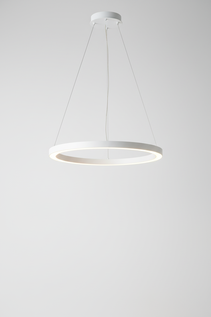 LED Ring Pendant Light for Modern Interiors – Minimalist Hanging Ceiling Lamp for Living Room, Dining Area and Garden