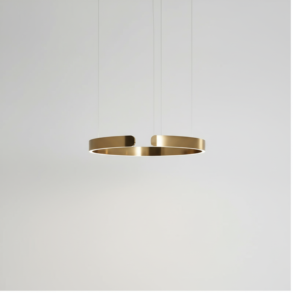 LED Ring Pendant Light for Modern Interiors – Minimalist Hanging Ceiling Lamp for Living Room, Dining Area and Kitchen