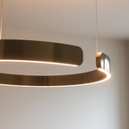 LED Ring Pendant Light for Modern Interiors – Minimalist Hanging Ceiling Lamp for Living Room, Dining Area and Garden