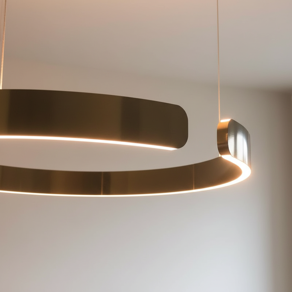 LED Ring Pendant Light for Modern Interiors – Minimalist Hanging Ceiling Lamp for Living Room, Dining Area and Garden