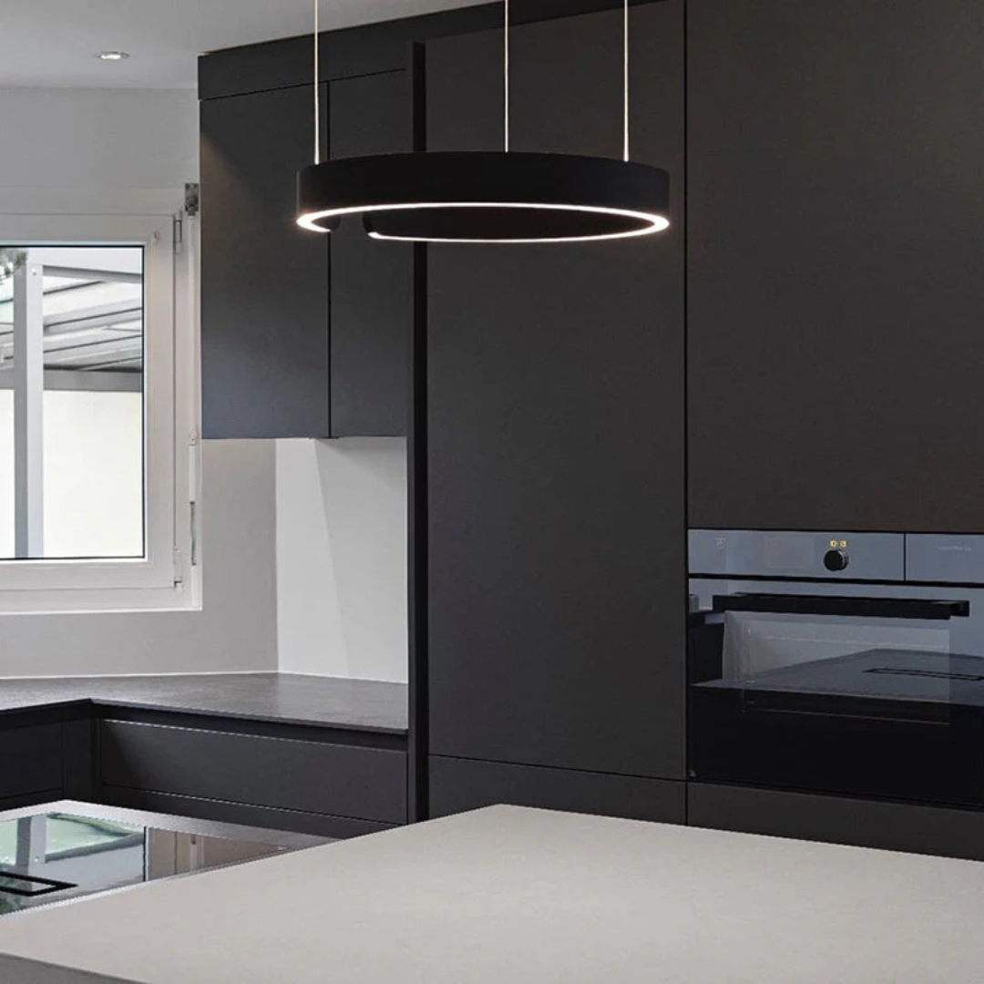 LED Ring Pendant Light for Modern Interiors – Minimalist Hanging Ceiling Lamp for Living Room, Dining Area and Garden