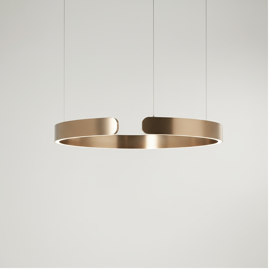 LED Ring Pendant Light for Modern Interiors – Minimalist Hanging Ceiling Lamp for Living Room, Dining Area and Garden