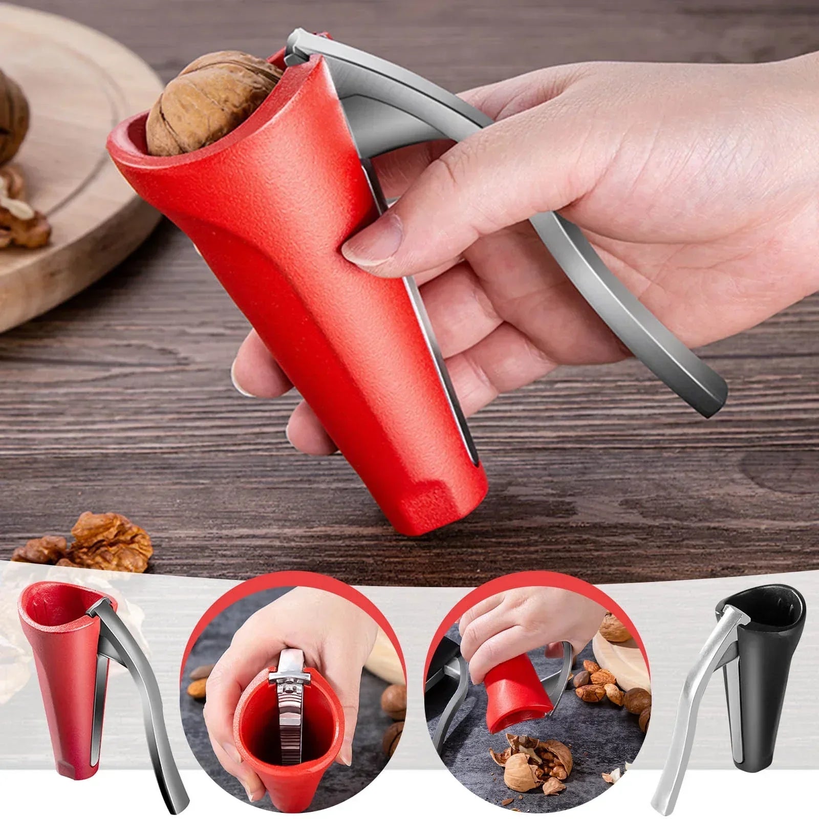 Easy Nut Cracker Tool for Kitchen Use – Durable Handheld Nutcracker for Walnuts, Hazelnuts and Everyday Snacking
