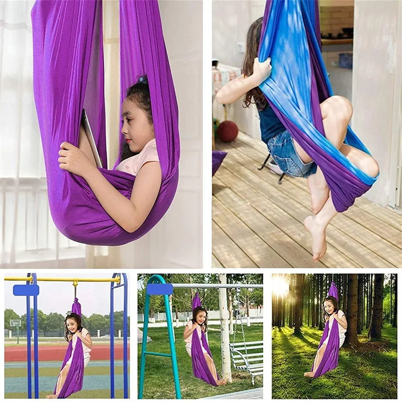 Therapy Sensory Swing for Children – Calming Cocoon-Style Hanging Chair | Indoor Compression Swing for Focus, Relaxation & Sensory Support
