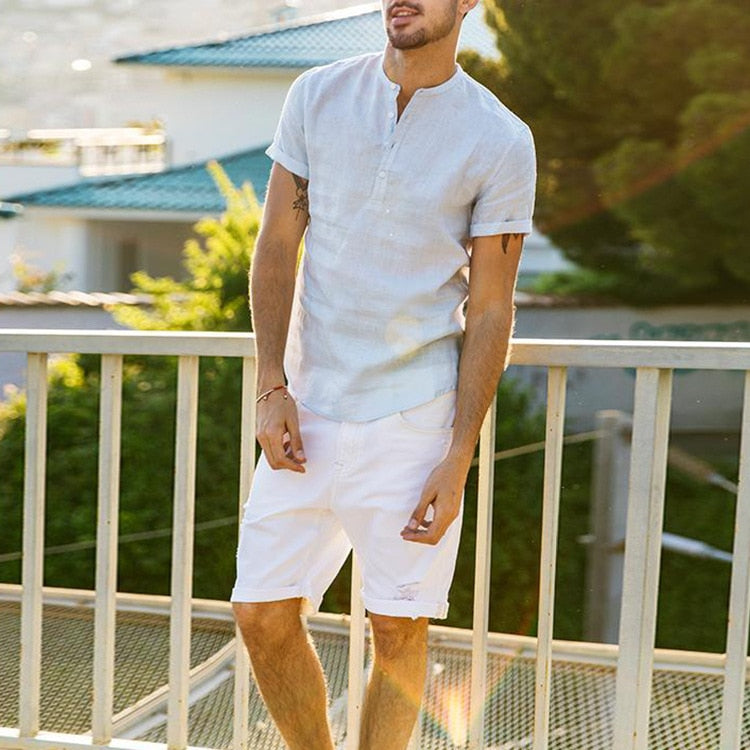 Cael Ren. – Lightweight Men’s Linen Blouse & T-Shirt for Summer Style