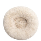 Round Plush Dog Bed for Ultimate Comfort – Calming Soft Pet Bed for Small and Large Dogs