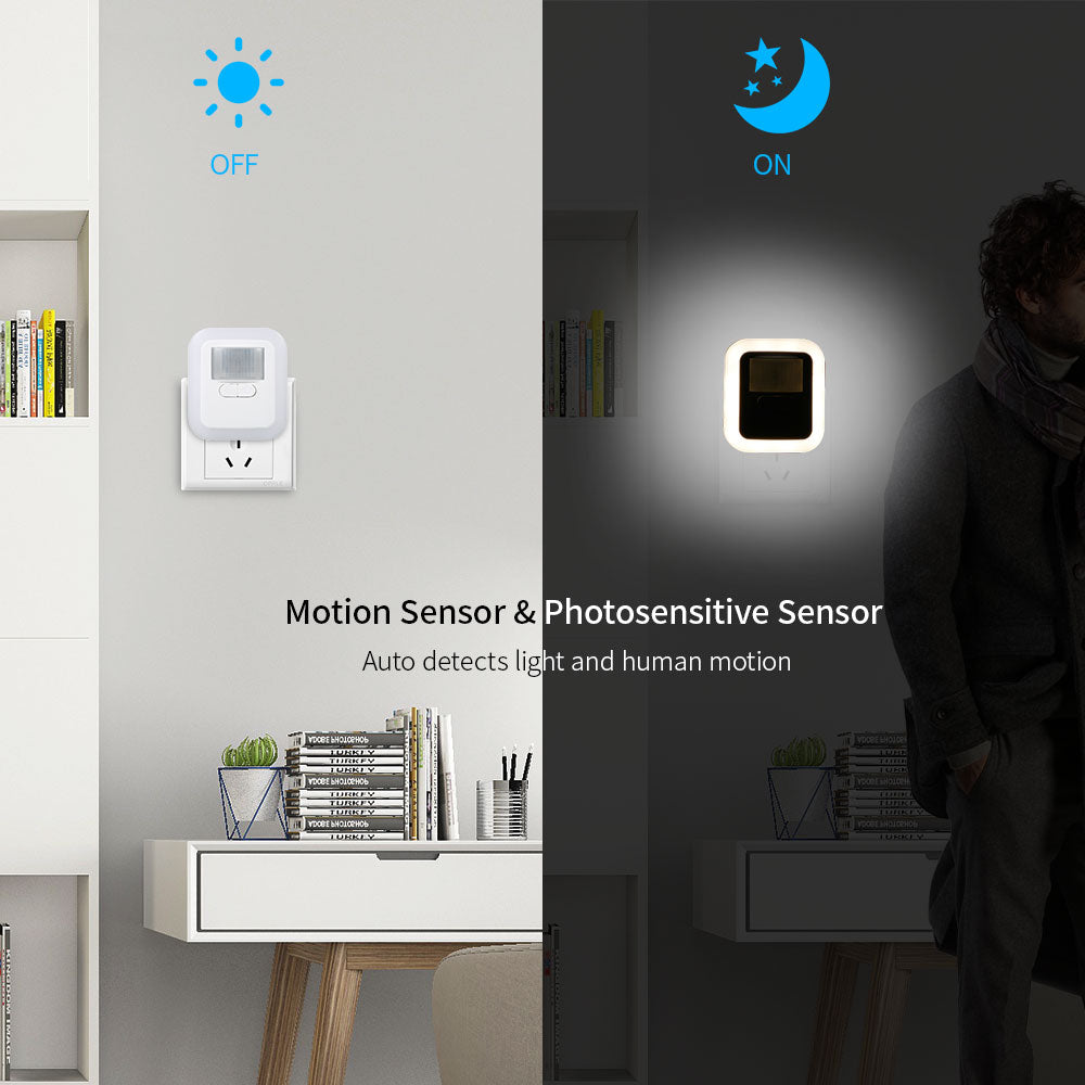 Motion-Activated LED Night Light with Sensor – Automatic Wall and Hallway Lighting for Safe Nighttime Visibility