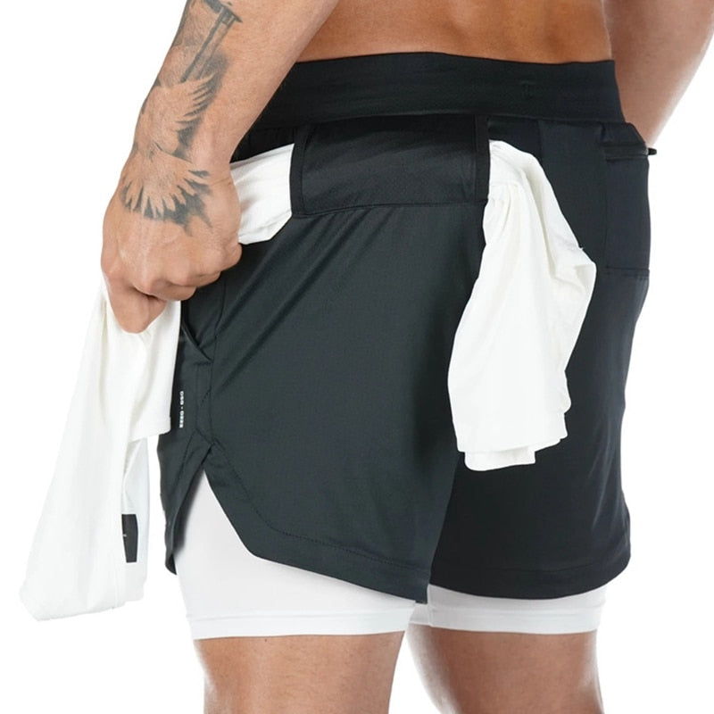 Taro Finn. – Men’s Running Shorts with Inner Compression Layer