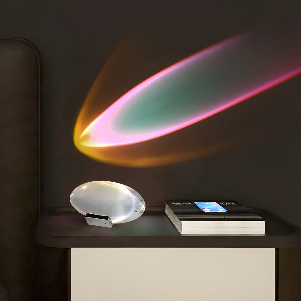 LED Prismatic Projector Lamp for Ambient Lighting – Colorful Light Projection for Bedroom, Living Room and Creative Spaces