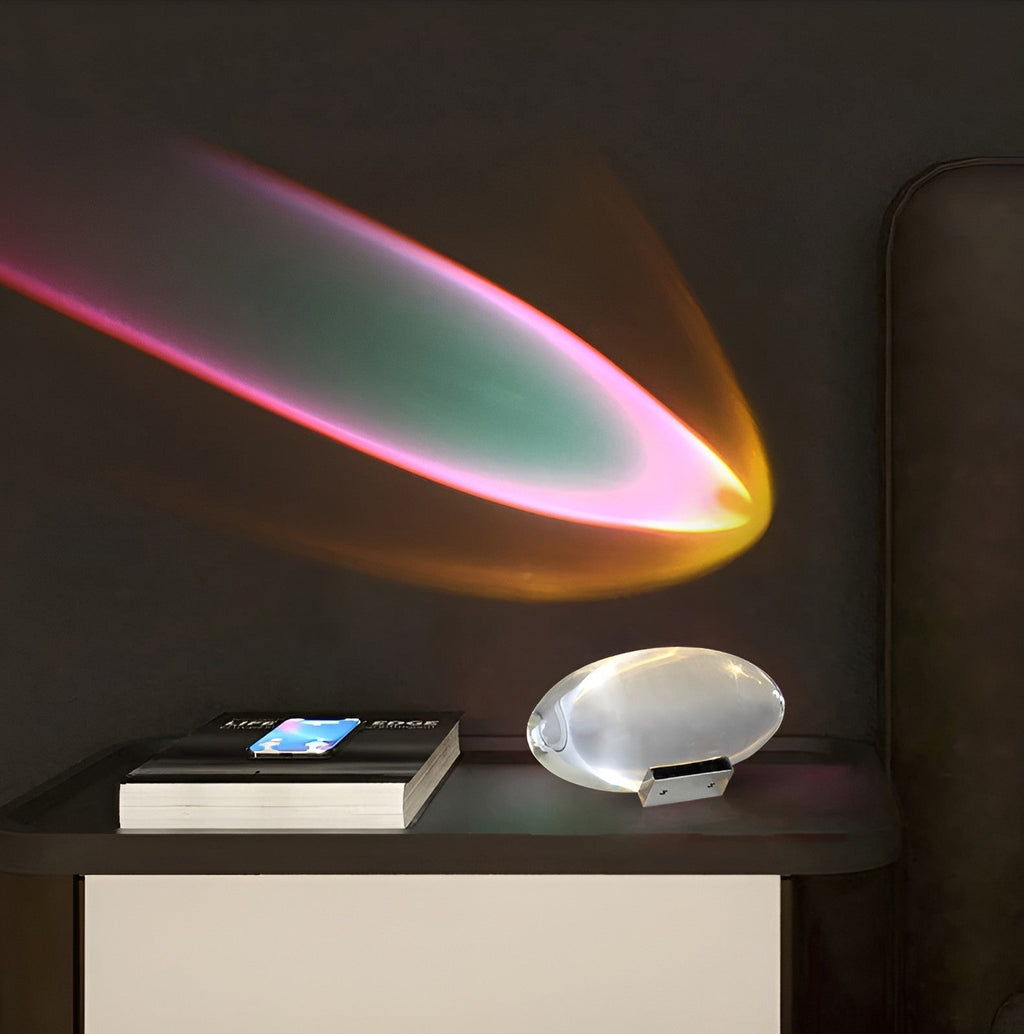 LED Prismatic Projector Lamp for Ambient Lighting – Colorful Light Projection for Bedroom, Living Room and Creative Spaces