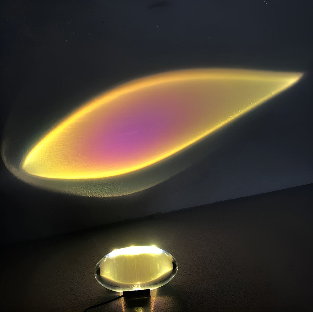 LED Prismatic Projector Lamp for Ambient Lighting – Colorful Light Projection for Bedroom, Living Room and Creative Spaces