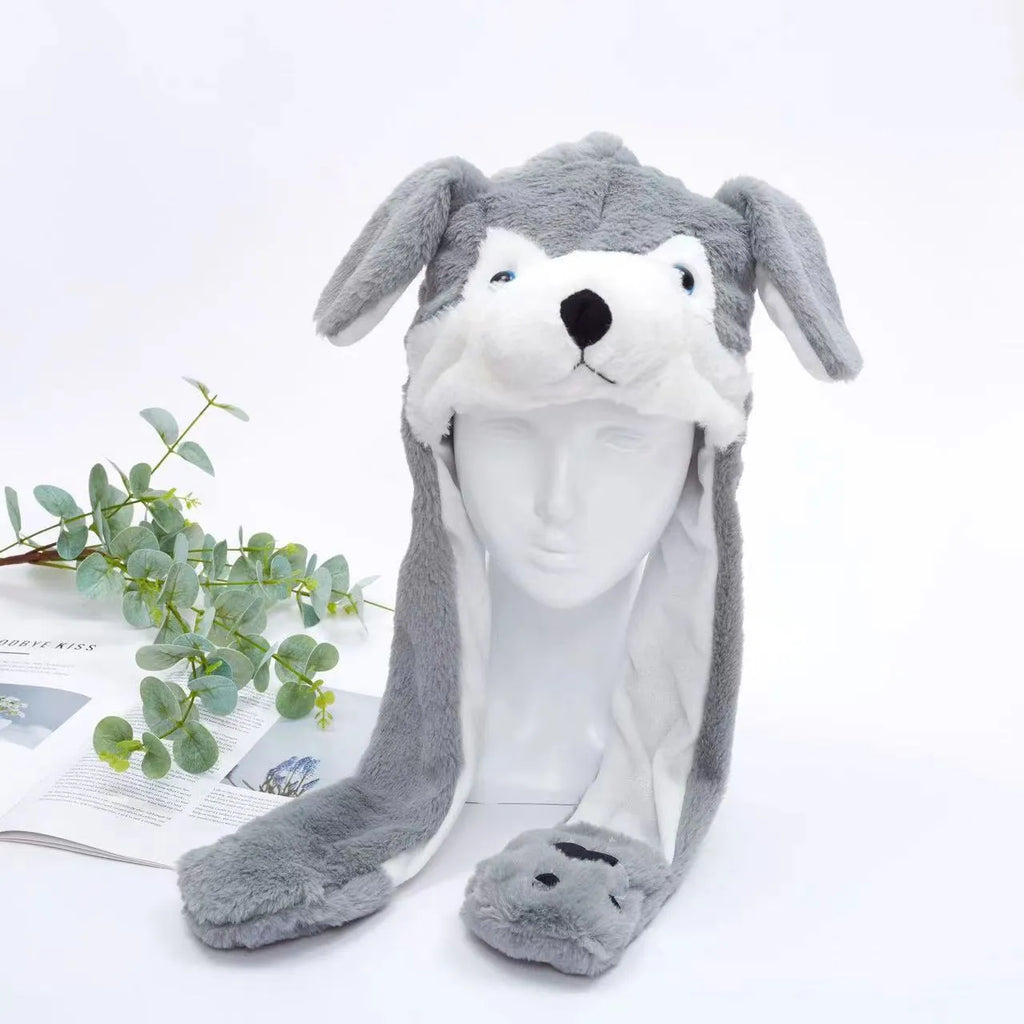 Interactive Bunny Ears Hat for Kids and Adults – Cute Plush Hat with Moving Ears for Play, Costumes and Gifts