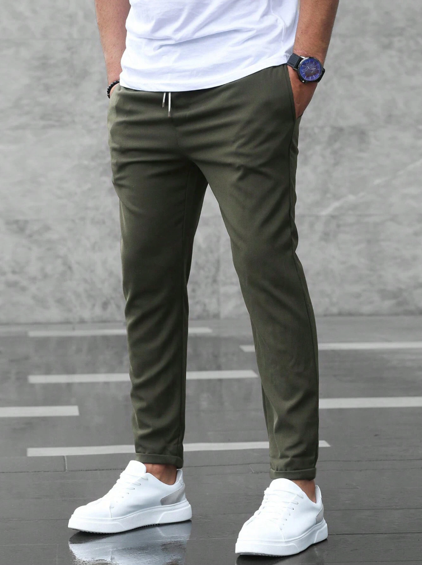 Men’s Stretch Trousers for Everyday Wear – Comfortable Slim-Fit Pants for Work, Casual Outfits and Modern Style