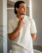 Luxury Ribbed Polo Shirt