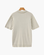 Luxury Ribbed Polo Shirt